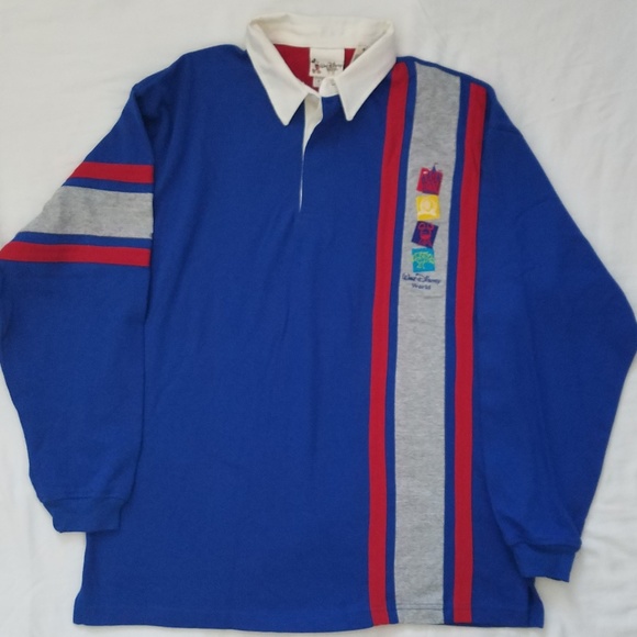 Disney Other - Walt Disney World Striped Long Sleeve Polo Shirt